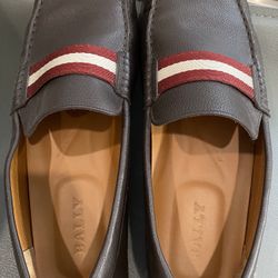 BALLY MEN’S PILOT DRIVER LEATHER  LOAFERS SHOES, SIZE 13 