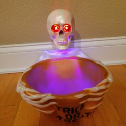Animated Skeleton Greeter Candy Bowl