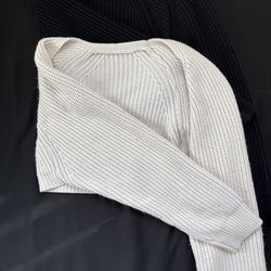 2 CARDIGANS OFF WHITE CREAM AND BLACK