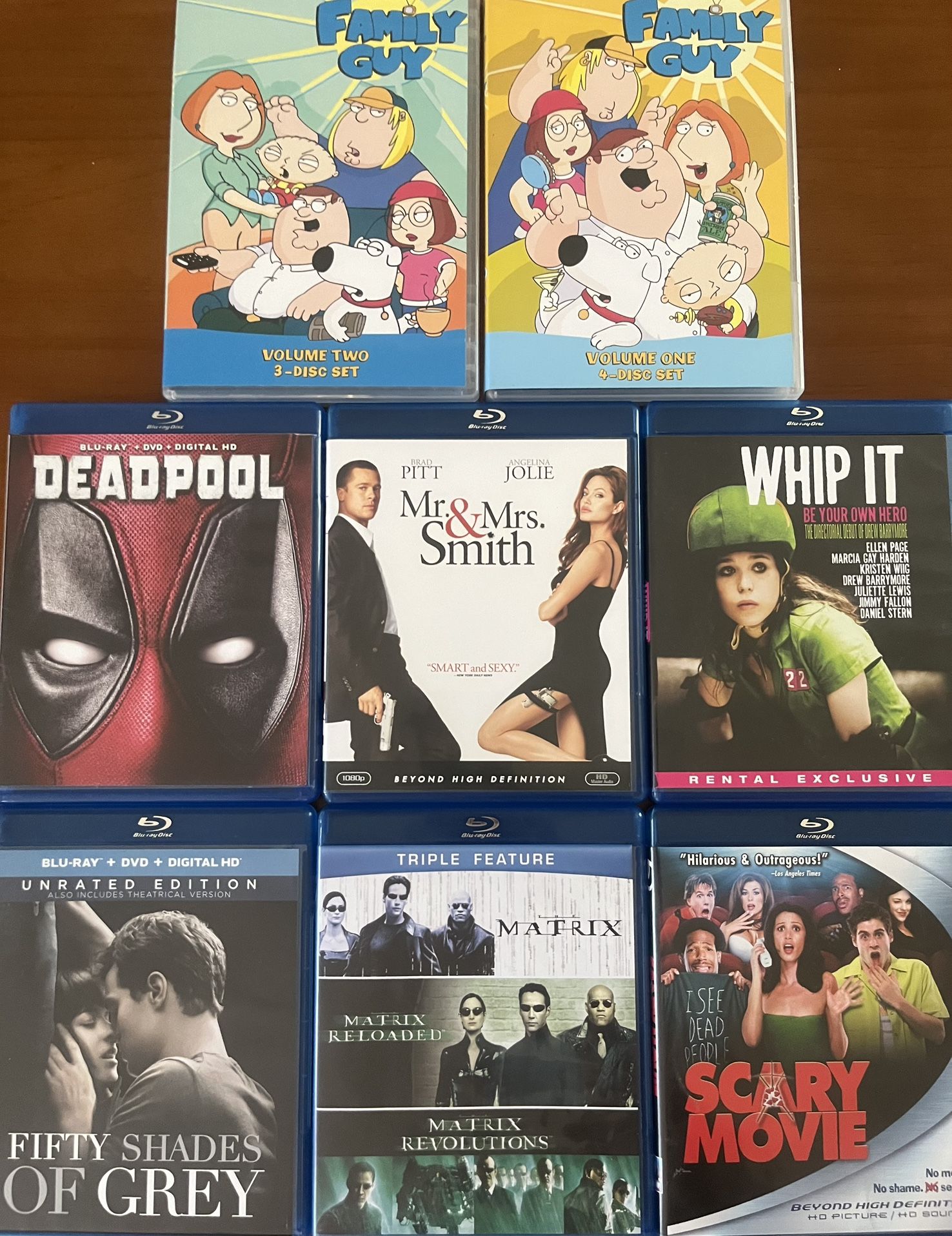 Blu-Ray Videos For Sale $20