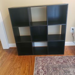 NEW 9- Cube  Black Bookshelf 