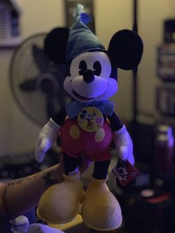 Mickey birthday plush and 2018 birthday button