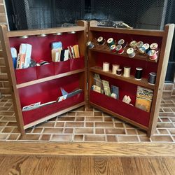 Vintage Folding Travel Sewing Storage