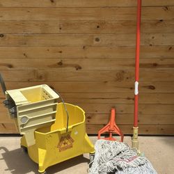 Commercial Mop Bucket 2 Mops New 