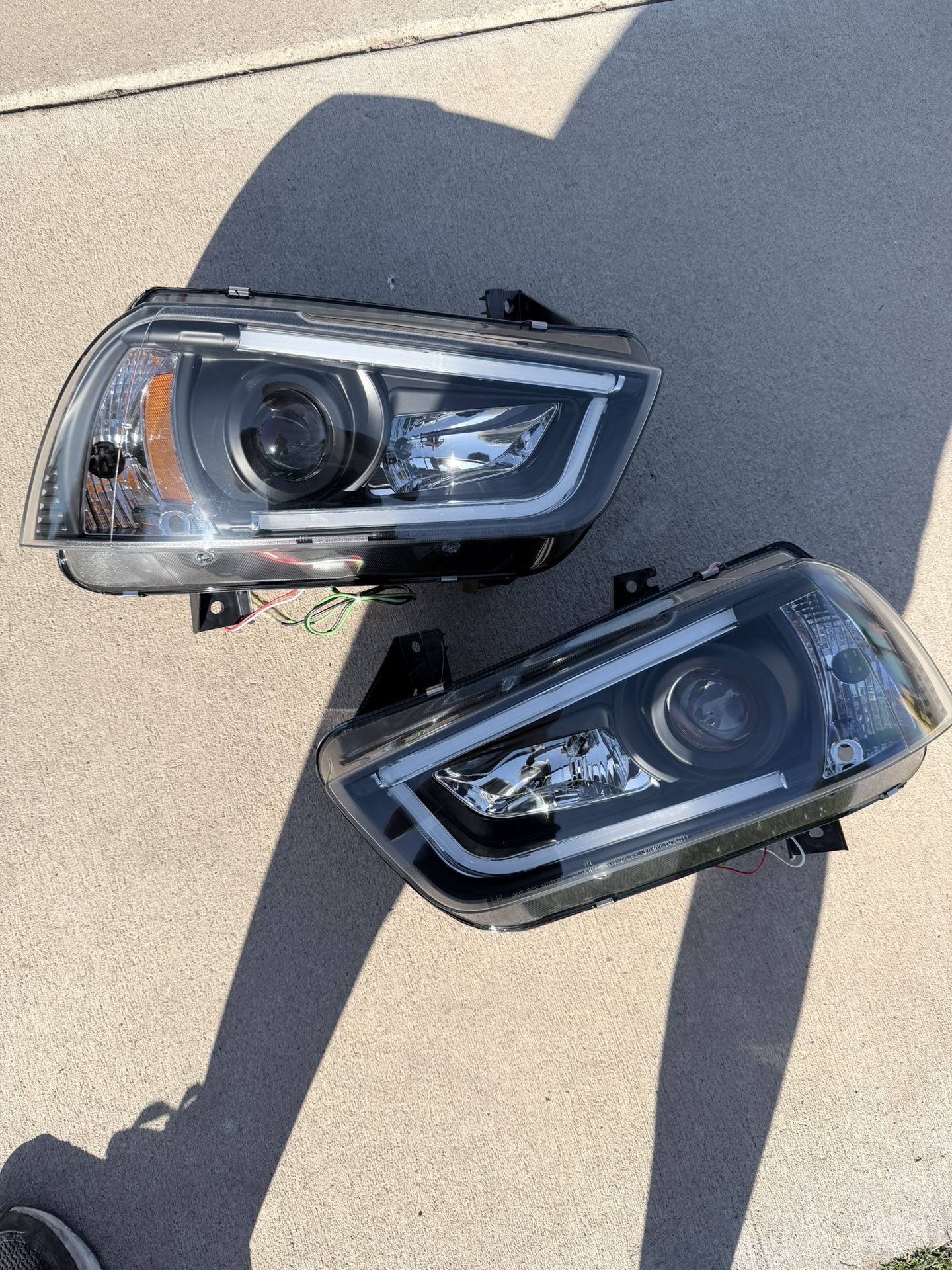 Charger LED DRL Projector Headlights