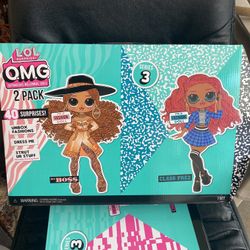 LOL Surprise OMG Fashion Doll 2-Pack Da Boss And Class Prez With 20 Surprises Each