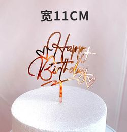 Cake Topper Rose Gold