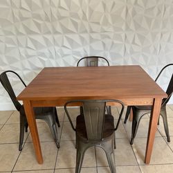 Dining table and chairs