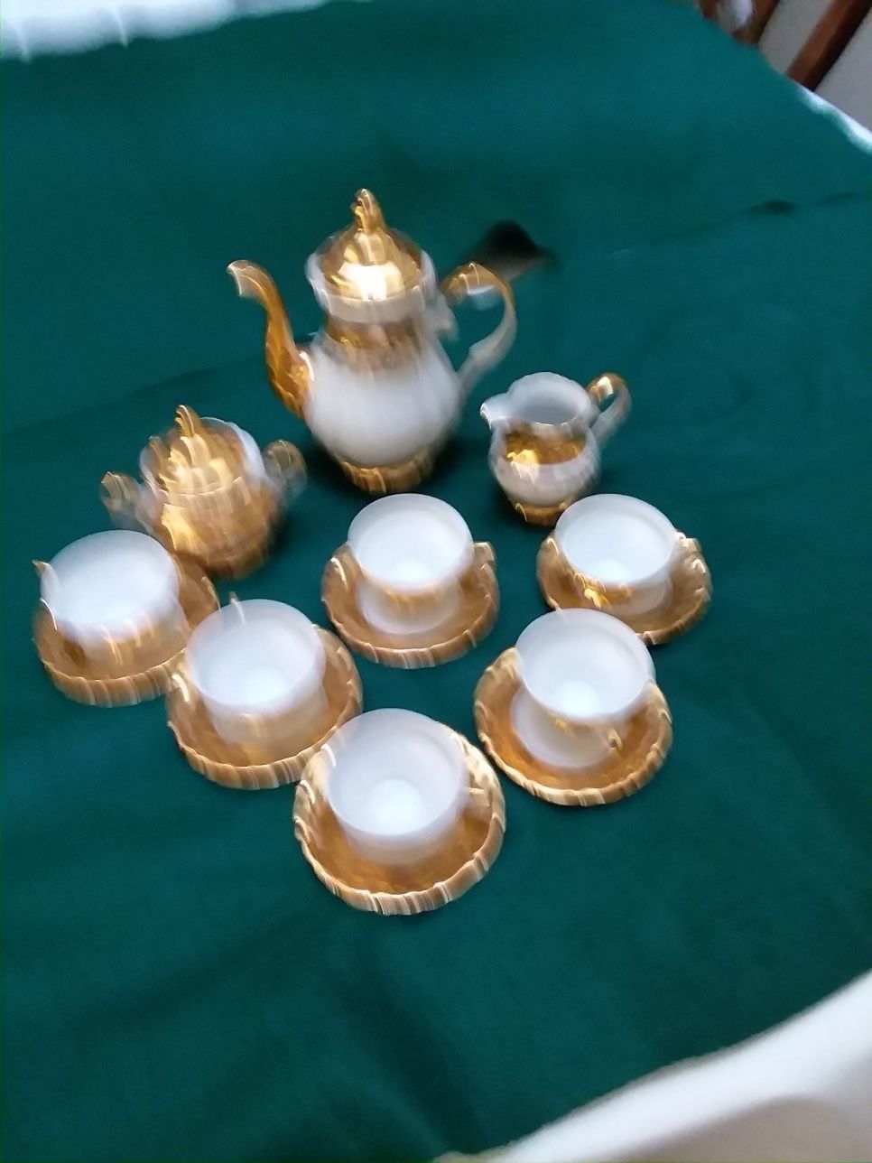 24 Carat Gold Demitasse Coffee Set