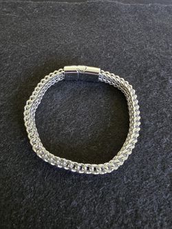 Stainless Steel Double Row Fish Scale Bracelet 