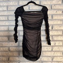 bebe black bodycon dress Bebe Women's Bandage & Lace Dress, Size Medium in Black main image 1