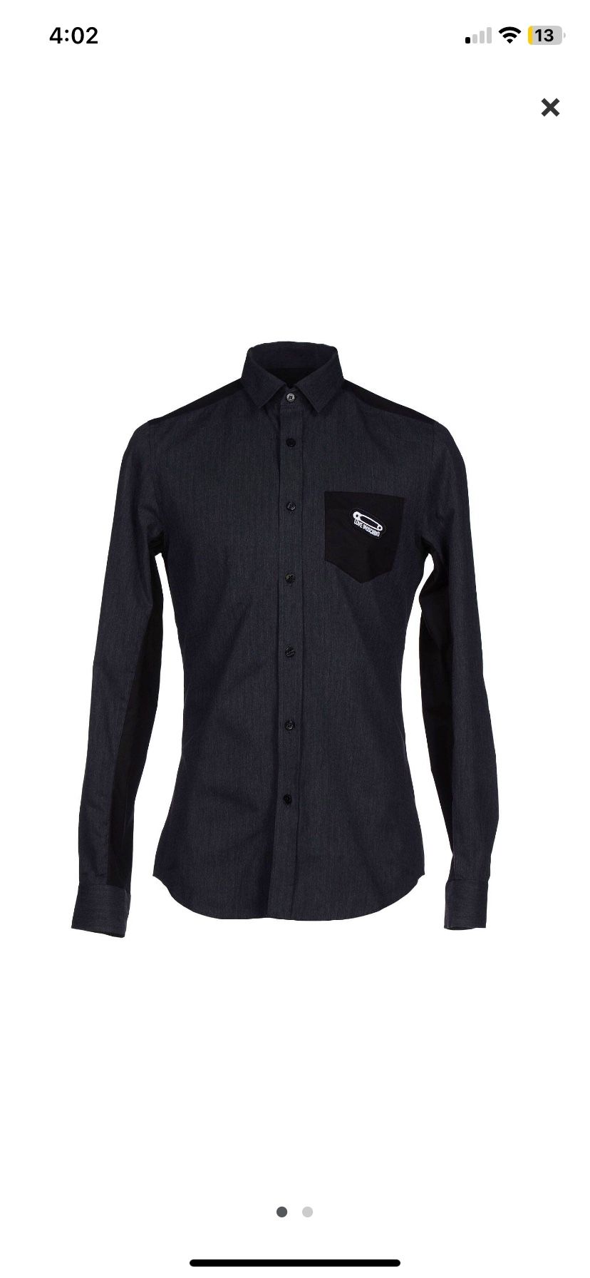 Love Moschino Black Button-Up Shirt (L / Slim Fit)