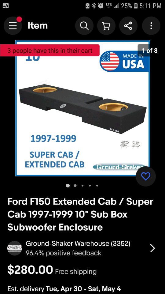 Ford Pickup Truck Subwoofer Box