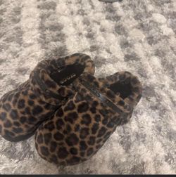 Leopard print crocs