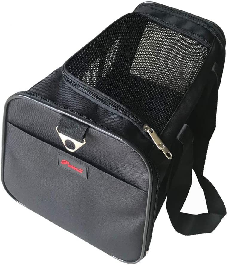 Medium Pet Carrier (17.5 x 11 x 10.5 inches) w/ Padded Bottom & Shoulder Strap