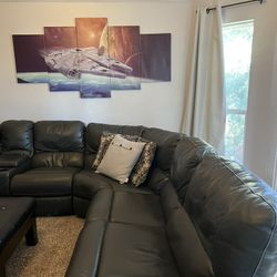 Fantastic Interchangeable Sectional With Two Recliners 