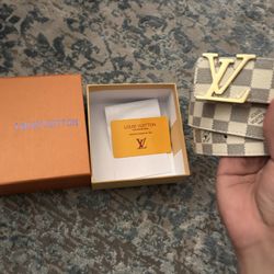 White Louis Vuitton Belt Size 40