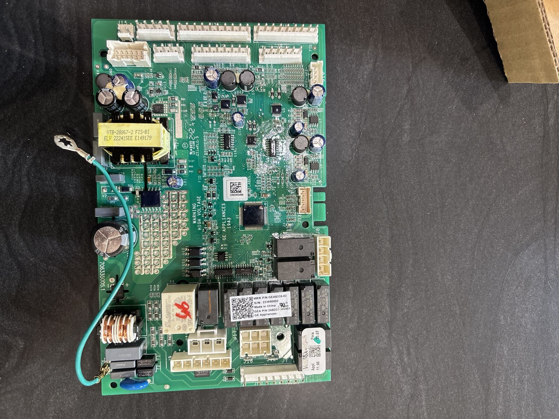 GE WR 55x46945 Board Assembly Main Control