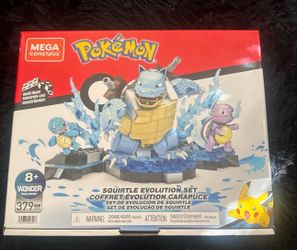Pokemon Mega Construx Squirtle Evolution Set Blastoise Wartortle