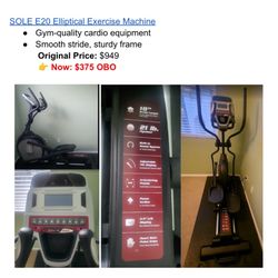 SOLE E20 Elliptical Exercise Machine