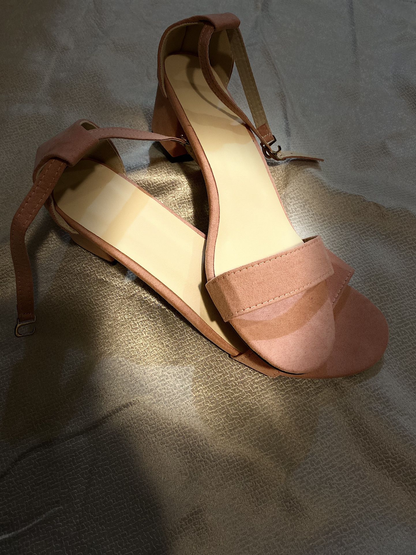 Pink Low Heels Sandals 