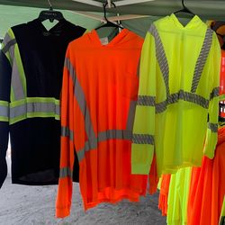 Safety vest with hoodie  Chaleco de seguridad con sudadera con capucha