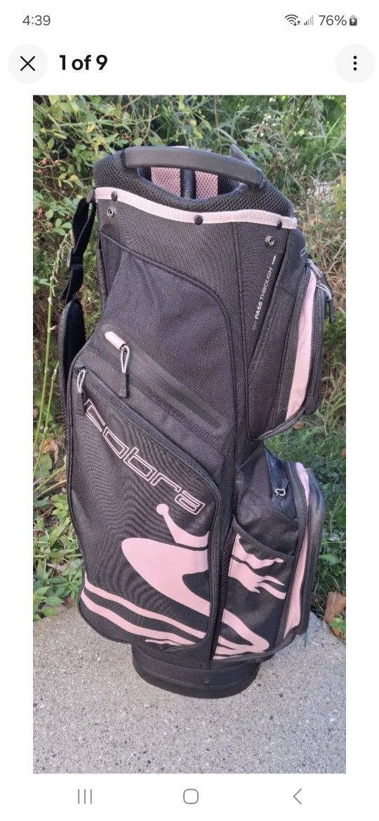Cobra Golf 2019 Ultralight Cart Bag14 way Devider Black/Pink