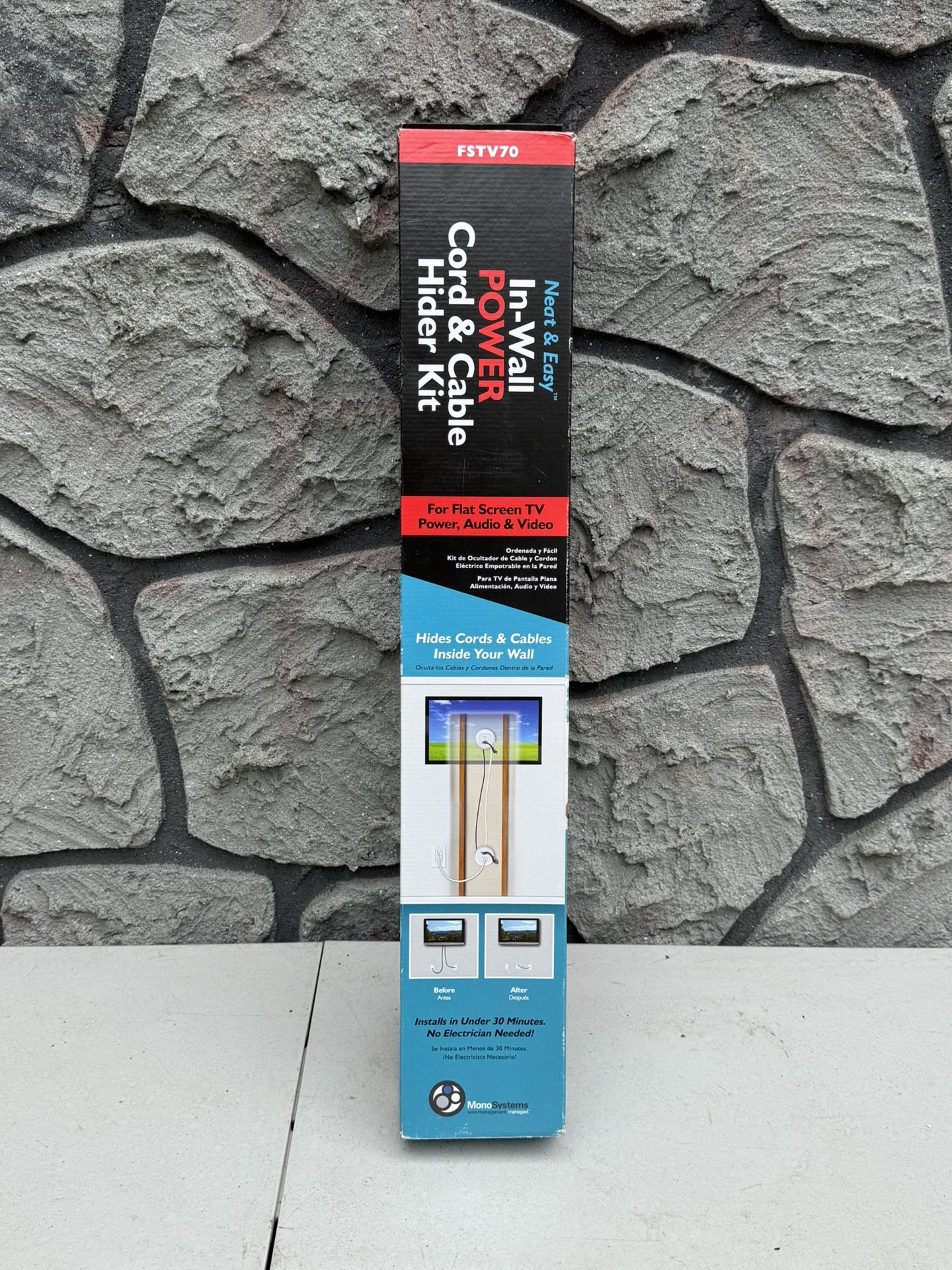 Power In-Wall Cord & Cable Hider Kit