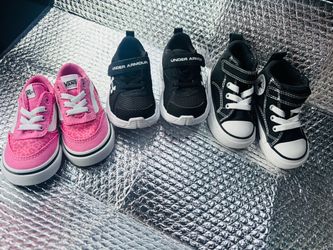 3 Pairs BRAND NEW Toddler Sneakers Vans, Under Armour, Converse