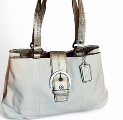 Coach white shoulder bag