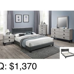 Gorgeous Queen size Complete Bedroom Set. Mattress Sold Separately 