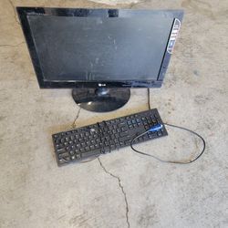 LG Computer Monitor and USB Keyboard 