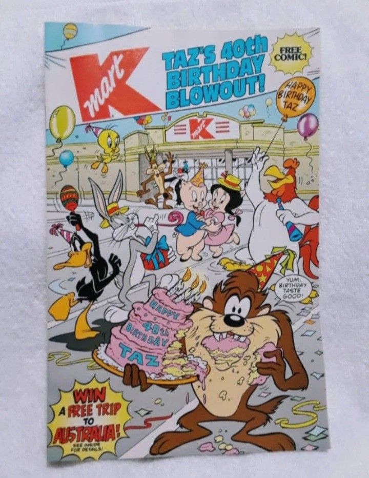 Vintage Looney tunes taz's 40th birthday comic book