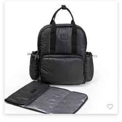 7am Enfant Diaper Bag Backpack with Portable Changing Pad - Water Resistant Shell - Black