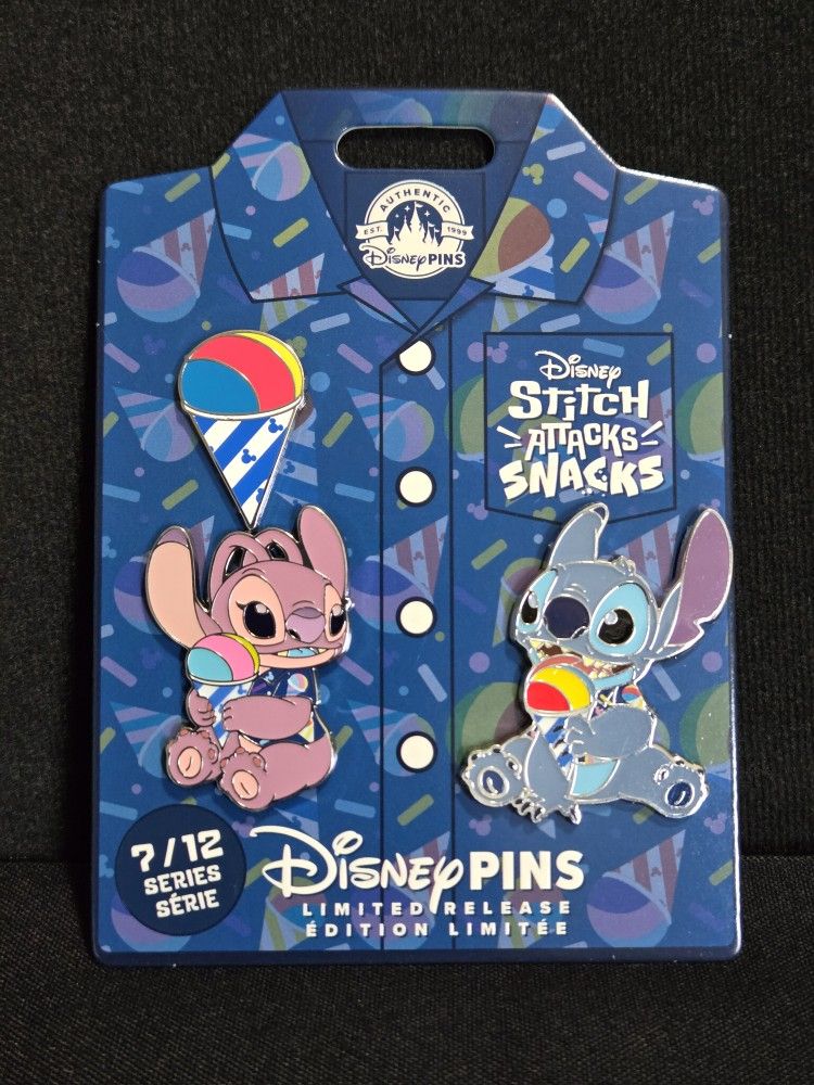 Disney Pins - Stitch Snack Attack - Snow Cone