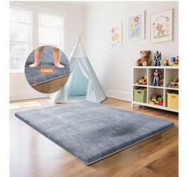 Baby Play Mat for Floor, 1.3" Thick Foam 47x47 Inch Playpen Mats Grey