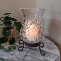 $18 Vintage Cut Crystal Hurricane Lamp Globe, Old With New. Such a Pretty Addition to Your Decor 9"Tall