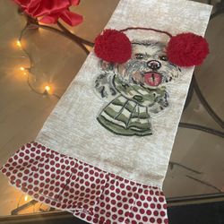 Pier One Imports Dog Face Cotton Towel