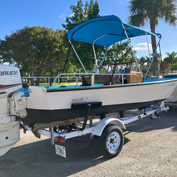 1972-17 ft Classic Boston Whaler w/ 2014 75 hp Evinrude E-tec outboard - $11,500