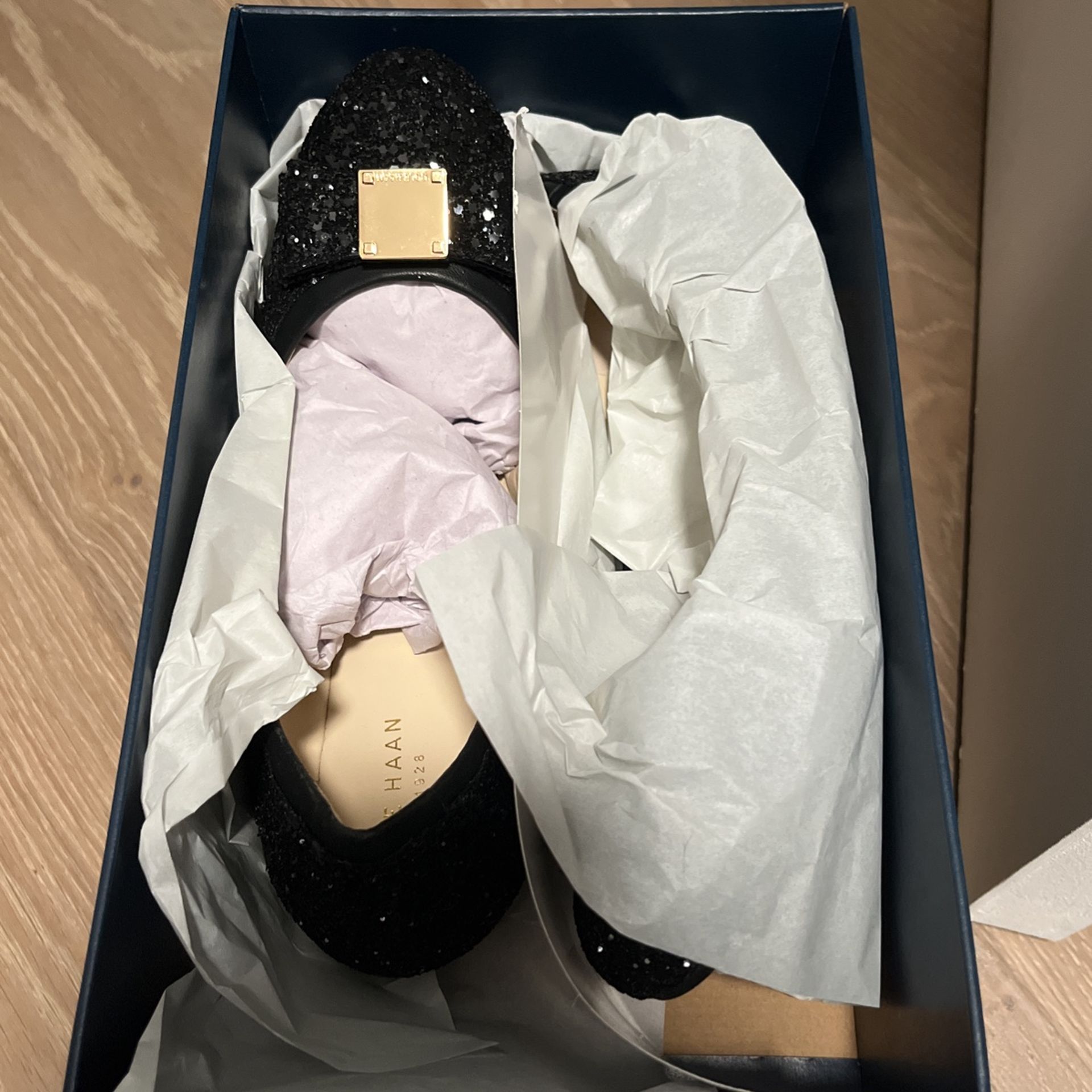 Cole Haan Glitter Bow Flats Size 9