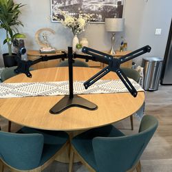Dual computer monitor mount stand