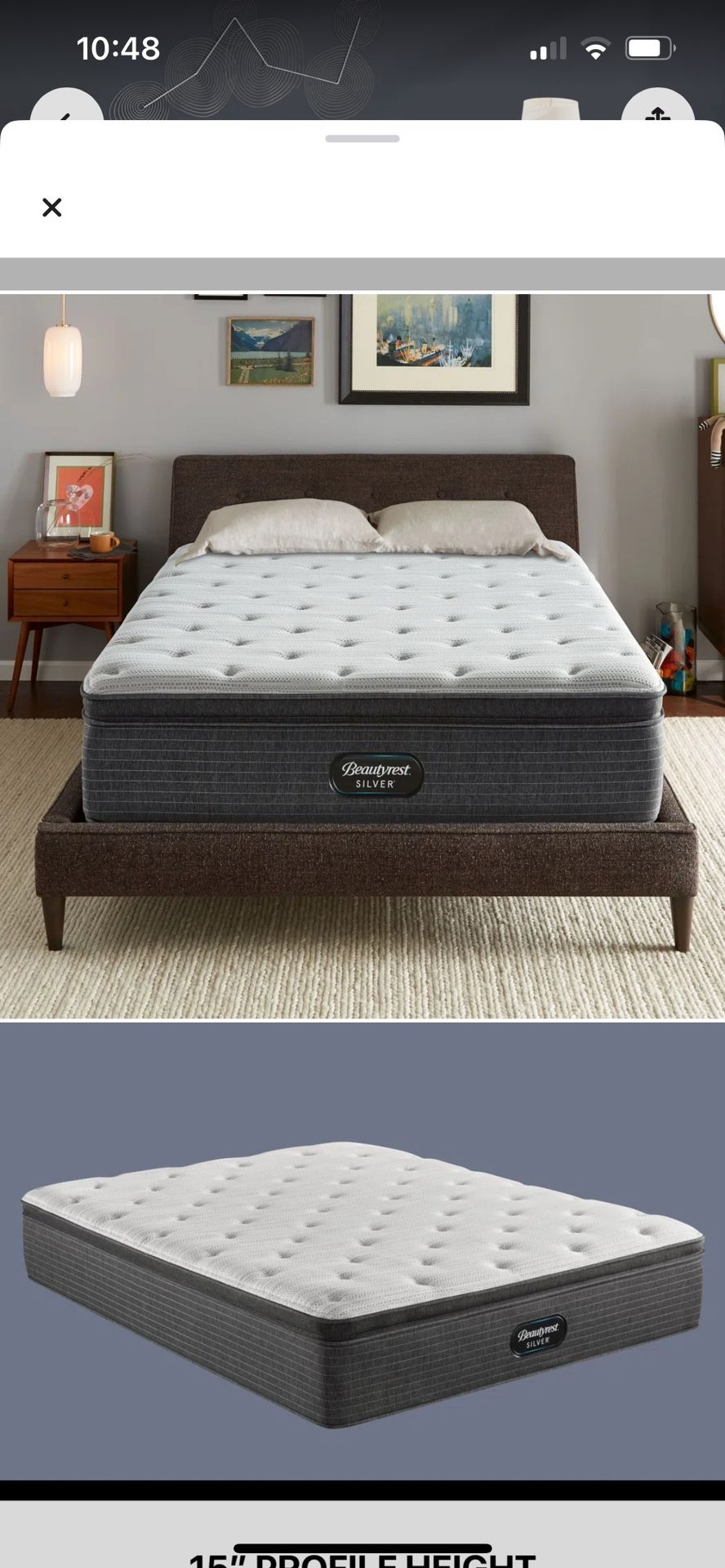 King Pillowtop Simmons Beautyrest Mattress