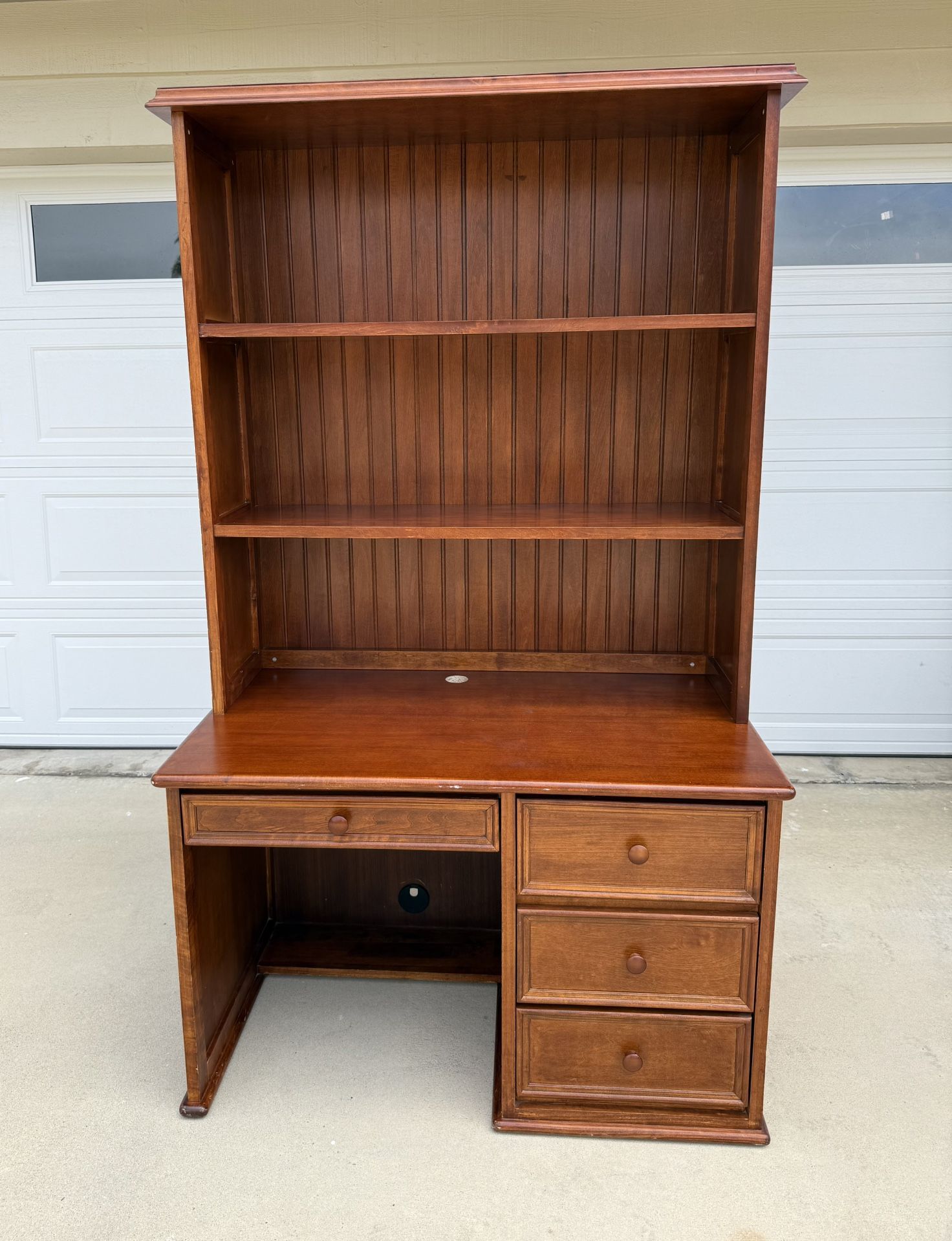 Wood Youth Desk + Hutch