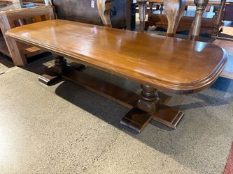 MERSMAN Vintage Spanish Style Trestle Coffee Table