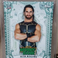2019 Topps WWE Seth Rollins Money In The Bank Insert Card 