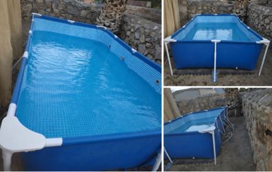 Intex Rectangular Frame Pool – Pump + 2 Filters Included