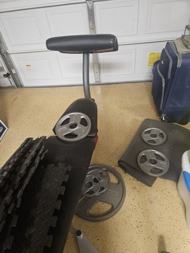 Weight Bench With Bar And Weight 145