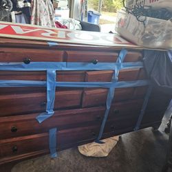 Dresser W/Mirror And Nightstand
