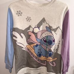 New Disney Girls Medium Stitch Sweatshirt