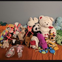 Huge Lot Of Stuffed Animals And Plushes